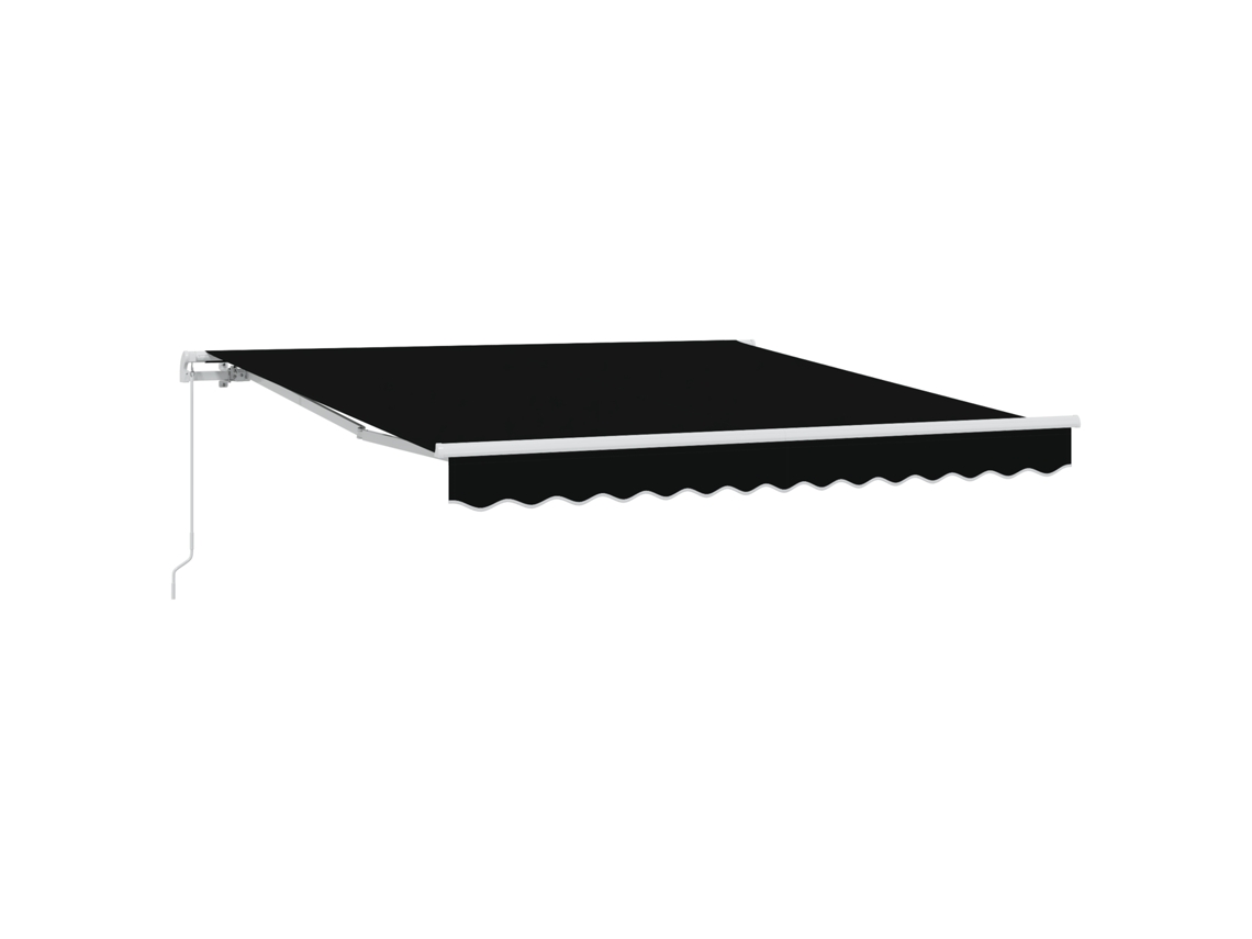 Conjunto 1 Toldo Retrátil Vidaxl Preto Poliéster (300 X 250 X 165 Cm)