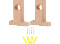 Suportes De Teto Para Varão Cortina, 2 Peças, Suporte De Madeira Resistente Para Cortina Chuveiro Banheiro