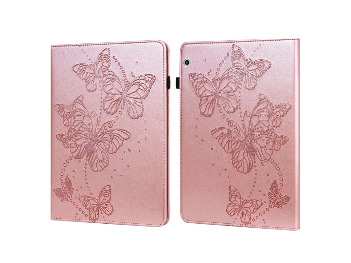 Capa‑flip Horizontal De Couro Halinuia Com Relevo De Borboleta Para Huawei Mediapad T3 10 9.6 Polegadas