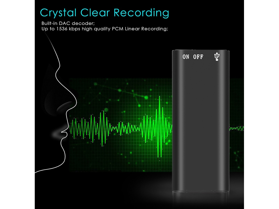 Reprodutor De Mp3 3 Em 1 Gravador De Voz Gravador De Áudio Digital 192kbps Wav