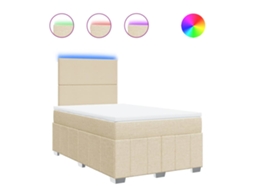 Box Spring Bed, Box Spring Beds Vidaxl Creme Tecido (120 X 190 Cm)