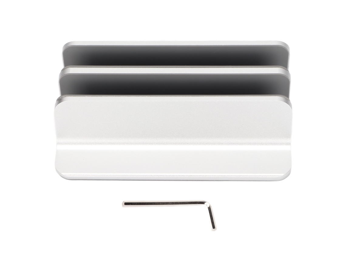 Suporte Vertical Para Notebook Com 2 Slots Ajustável De Liga De Alumínio Para Home Office E Tablet