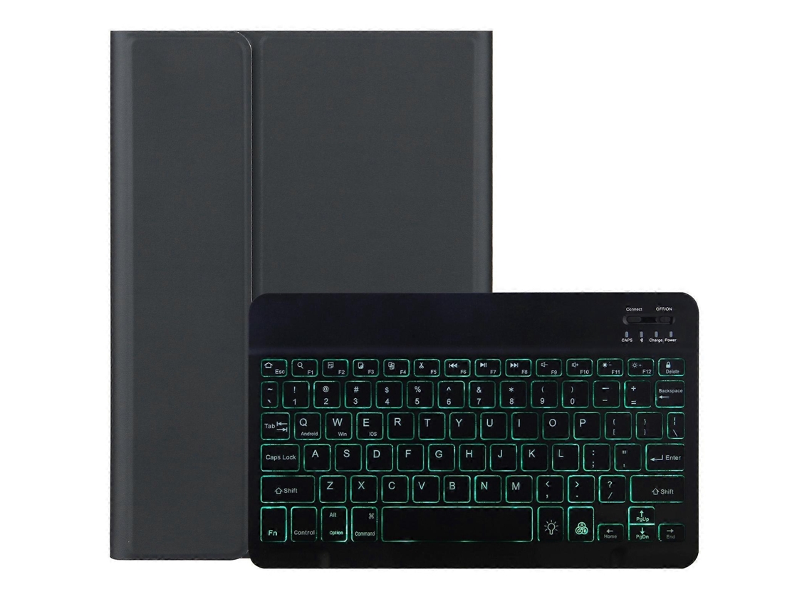 Capa De Couro Para Tablet Lenovo Tab M10 Hd Gen 2 Com Teclado Bluetooth Retroiluminado