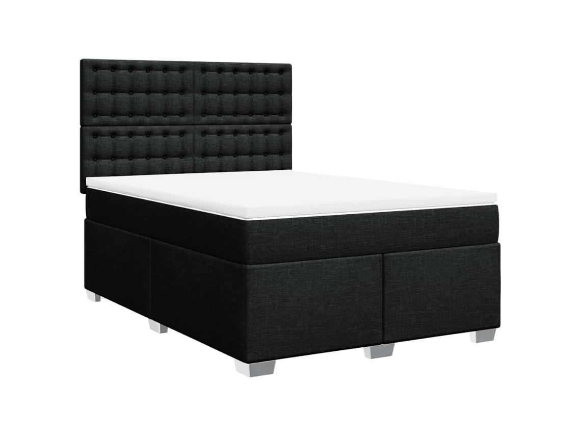 Box Spring Bed, Box Spring Beds Vidaxl Preto Tecido (140 X 190 Cm)