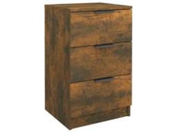 Bedside Cabinet, Bedside Cabinets Vidaxl Marrom Madeira Processada (n/a)