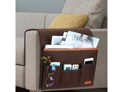 Organizador Para Braço De Sofá Com Bolsos Porta Controles Em Feltro