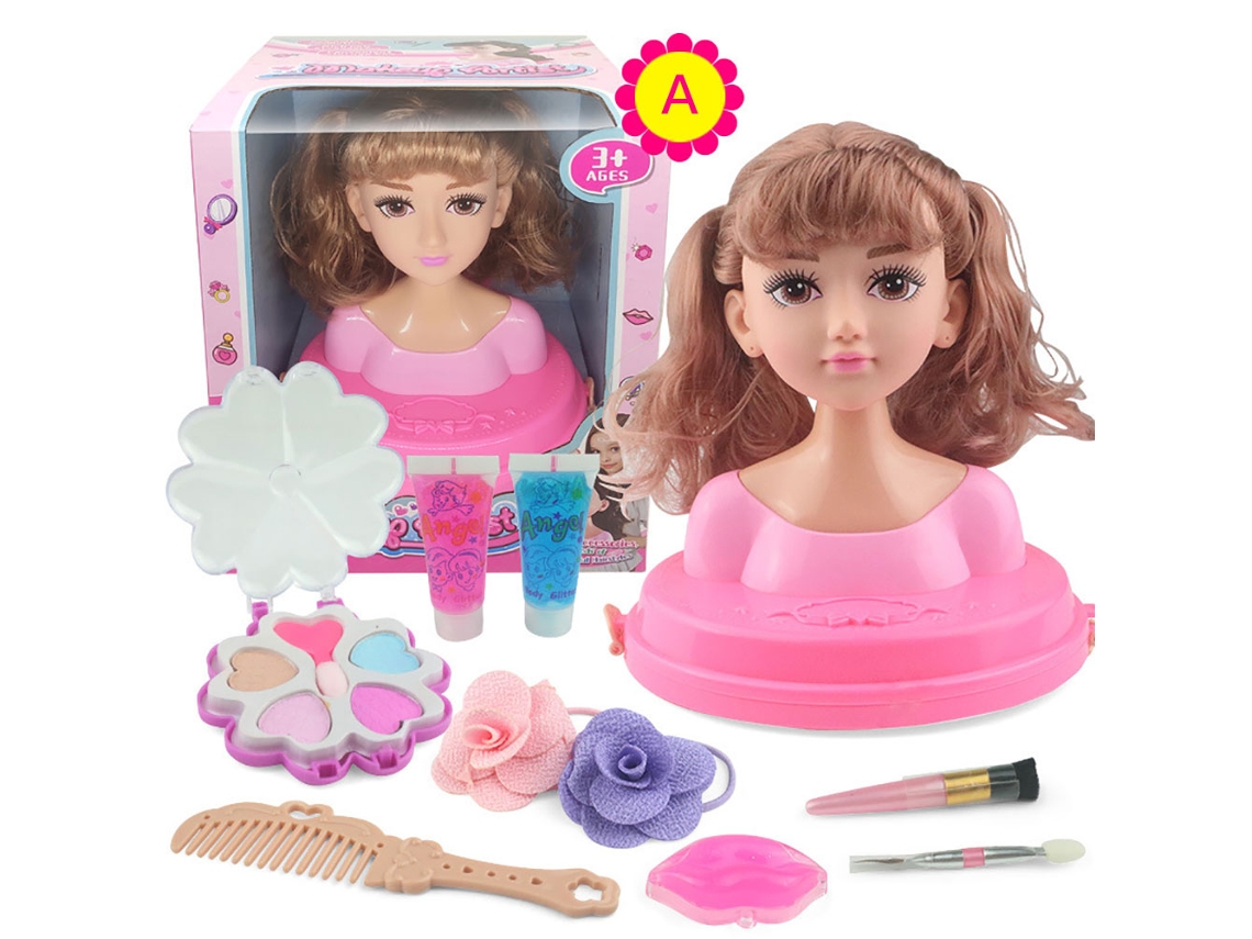 2026 Cabeça de Boneca para Penteados com Duas Coletas Kit de Salão de Beleza com Acessórios Básicos para Presente