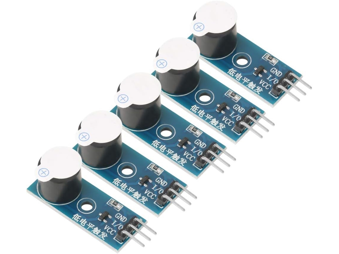 Módulo de alarme sonoro Active Campainha com 5 unidades, brinquedo eletrônico com alarme, 3, 3V a 5V, temporizadores com controle de