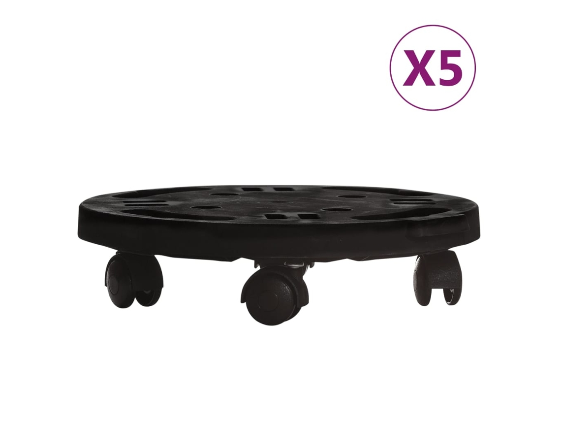 Plant Trolley, Plant Trolleys Vidaxl Preto Polipropileno (n/a)