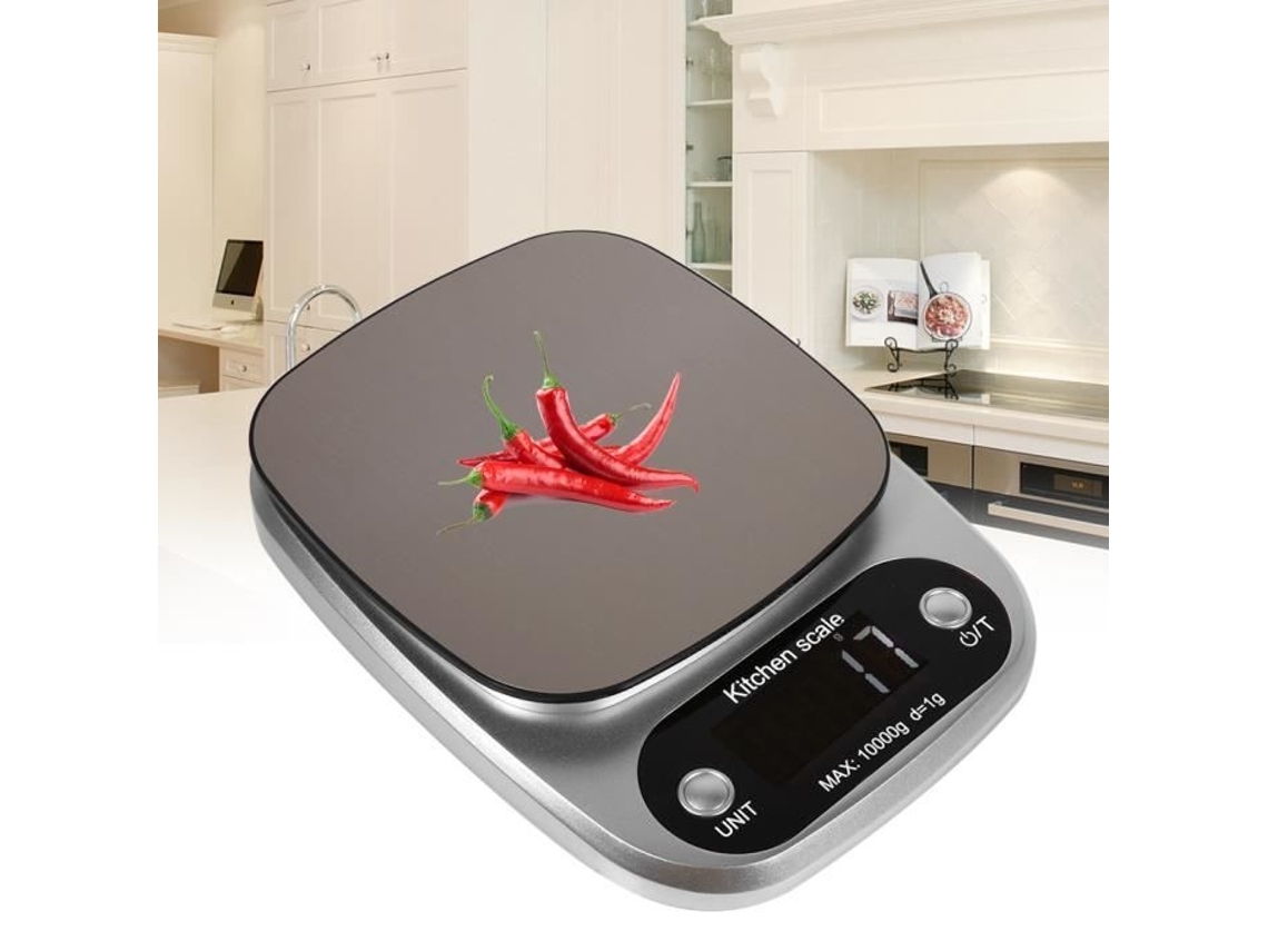 1 Balança Digital Eletrônica de Cozinha com Visor Lcd, Capacidade de 10 Kg/g AQUAFORGE