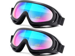 Pacote Com 2 Óculos De Esqui, Óculos De Snowboard Compatíveis Com Crianças, Adolescentes, Meninos, Meninas, Homens E Mulheres, Óculos De Motocicleta