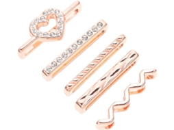 Conjunto De 5 Anéis Decorativos De Liga Metálica Para Pulseira De Relógio, Compatíveis Com Apple Wat Gokoco