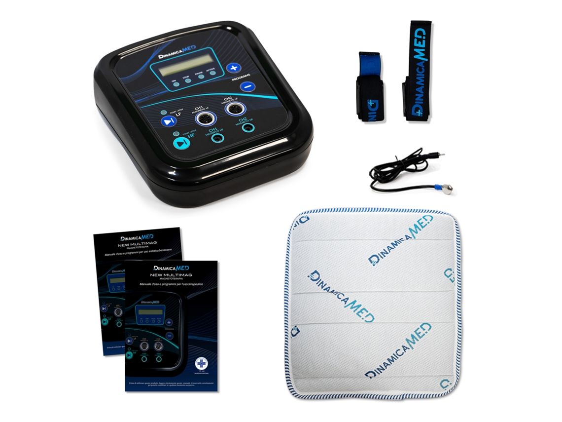 Dinamicamed New Multimag Pro 8.0 Aparelho De Magnetoterapia, Magnetoterapia Com 1 Difusor Em Tecido De Alta Frequência (HF) 40×40