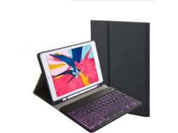 Capa Com Teclado Bluetooth Para Ipad Air 4 10.9 Com Retroiluminação, Preto