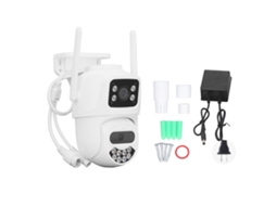Câmera de Vigilância Wifi Dual Lens Hd Visão Noturna Intercom Bidirecional Detecção Humana Rotacionável