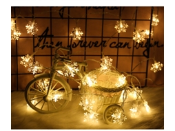 Luzes de Corda de Floco de Neve de Natal 6M 40Led Luzes de Fadas Operadas Por Bateria À Prova D'Água para Natal Jardim Pátio Quarto Decoração de F