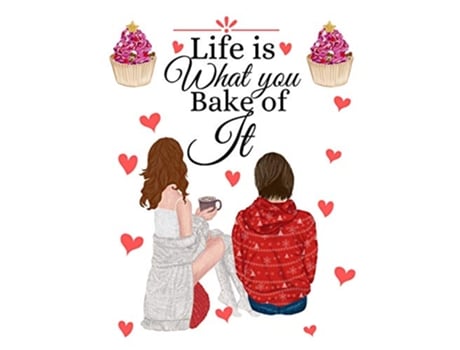 Livro Life Is What You Bake Of It Handwritten Recipe Book Cake Mix Magic Cookbook Blank Family Cookbook de Mandy White (Inglês)