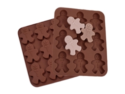 Conjunto De 2 Formas De Silicone Em Formato De Homem De Gengibre Para Chocolate, Doces E Biscoitos, Ideais Para Confeitaria