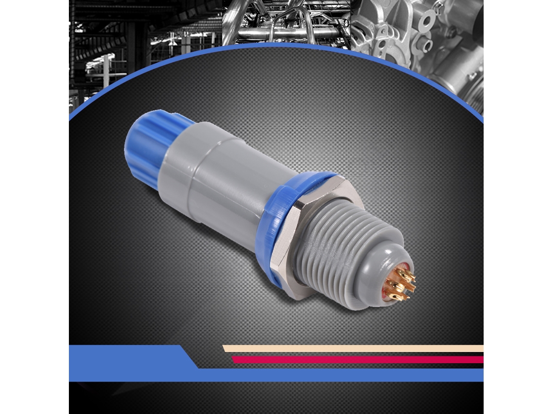 Laxiscreed Conector De Avião De Plástico Redondo Push-pull Com 6 Pinos Para Instrumentos Médicos