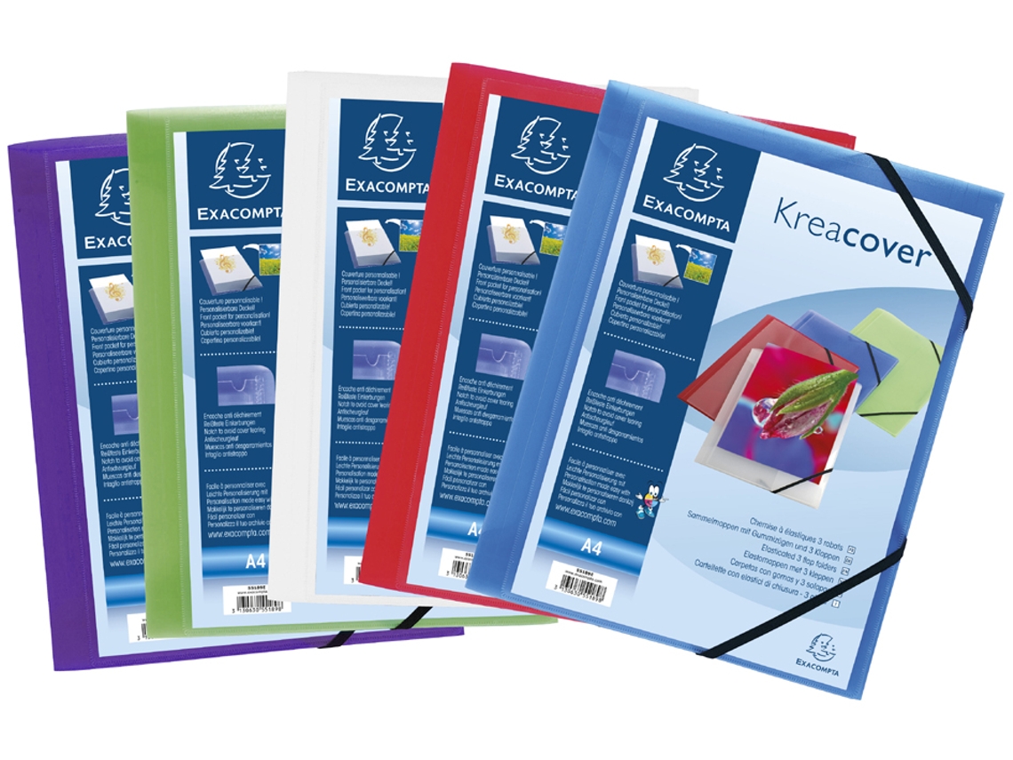 Pasta de Canto EXACOMPTA Kreacover Din A4 Pp Azul