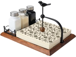 Porte-serviettes En Bois - Rangement En Bois Design Oiseau Plat Pour Moulin À Sel,support Pour Serviettes De Table Et