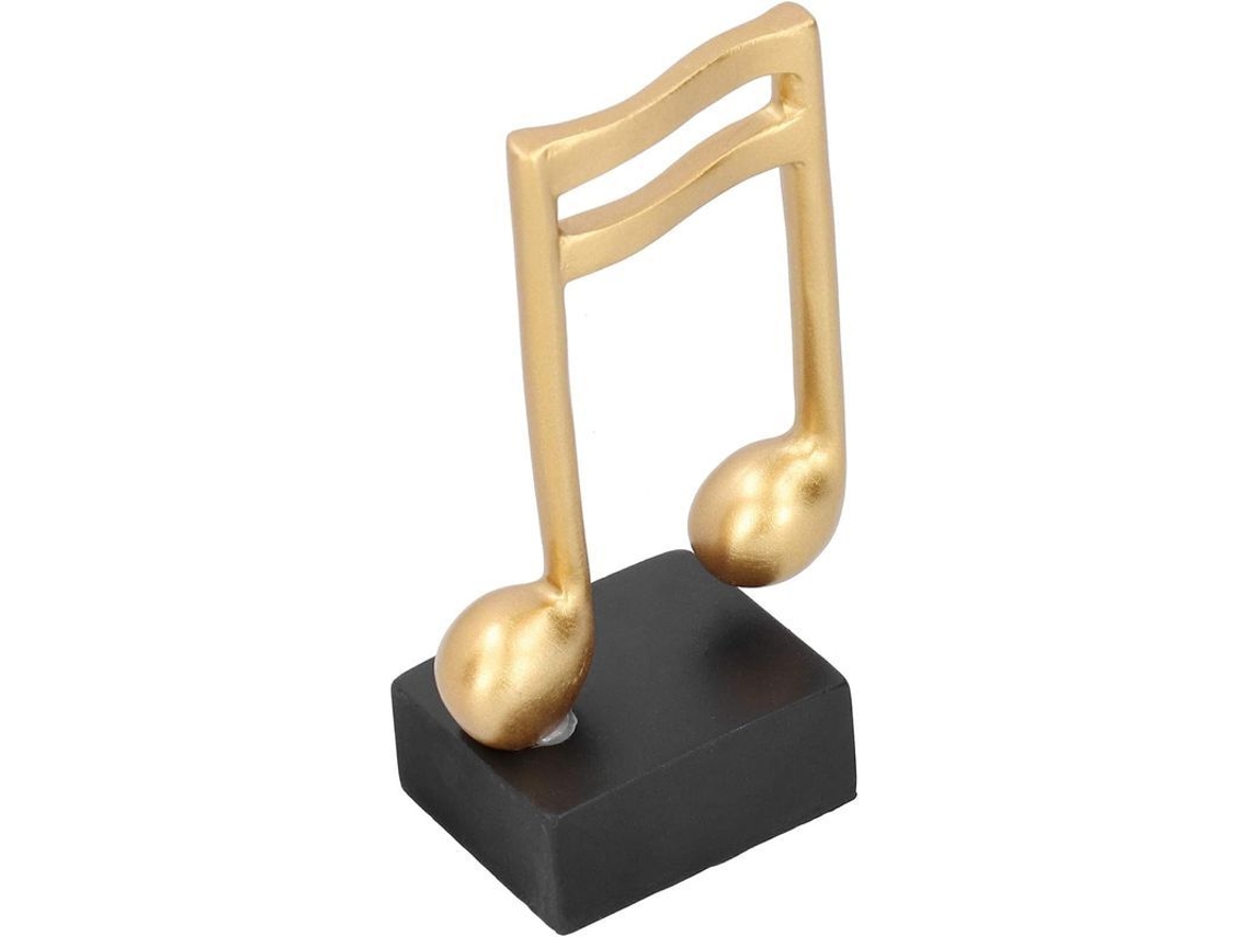 Figura de Nota Musical de 6.8 Polegadas, Réplica de Instrumento Musical em Resina com Base
