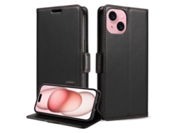 Capa Para Celular Cartão Fliphonepreto - Iphone 15 Plus
