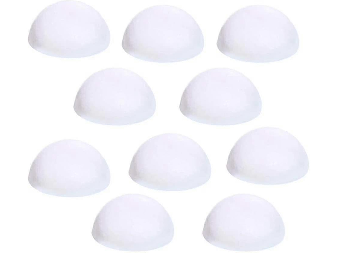10 Bolas De Espuma Branca Pb, Formato De Meia Bola, Para Artesanato De Natal, Decoração De Arte Em Poliestireno, 2 Polegadas Olysi Shop (d 583 A)