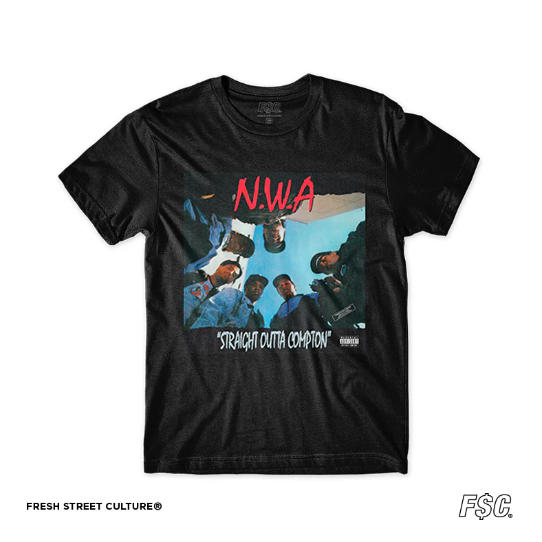 T-shirt Rockinstone Nwa / Straight Outta Compton(s)