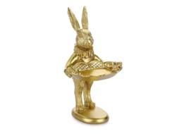 2026-bandeja De Anéis Com Estátua De Coelho Dourado Para Joias E Decoração