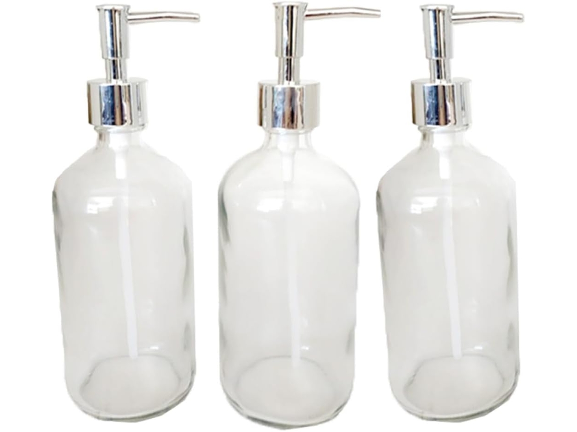 De Frascos De Vidro Reutilizáveis E Recarregáveis Para Sabonete Líquido Ciieeo De 500ml