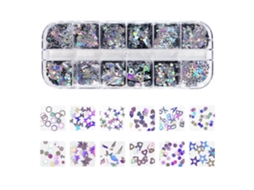 Glitter Prateado para Unhas AQUAFORGE