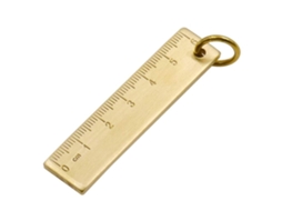 Régua Portátil Pequena De Cobre De 6 Cm, Régua De Latão Espessa De 3