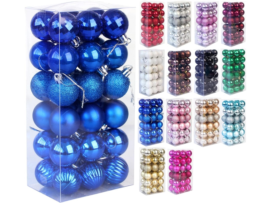 Enfeites de Bola de Natal Pingente de Bolas de Árvore de Decorações de Natal Inquebráveis