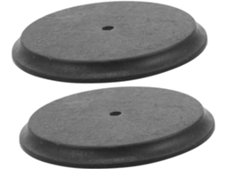 Conjunto De 2 Bases Redondas Ponderadas Para Candeeiro De Mesa, Em Plástico E Areia De Ferro.