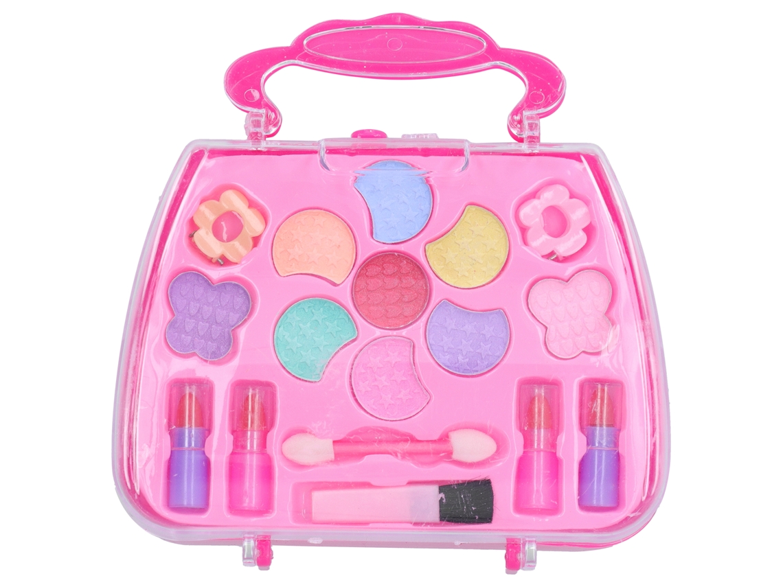 Ats juguete de Maquiagem de Simulação para Meninas Kit de Cosméticos Seguro e Solúvel em Água (rosa)