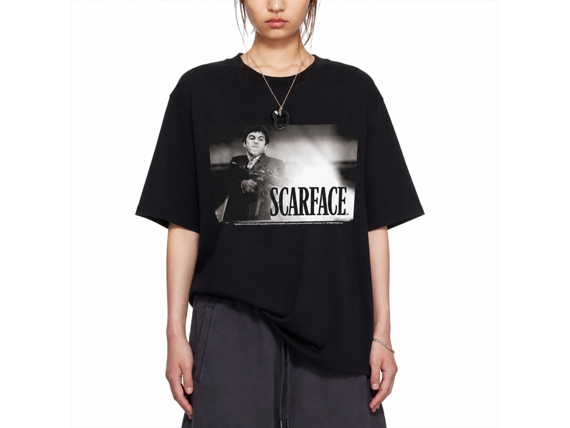 Rockinstone Scarface Movie Whtfire Black Adult T-shirt Size:xxxl