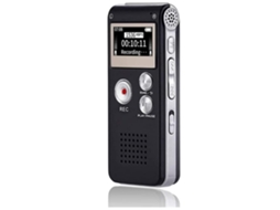 Gravador de Voz Digital Gravador de Voz de 8 Gb com Reprodução para Palestras Gravador Atualizado Dictaphon Recarregável Usb Preto