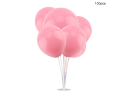 100 Peças De Balões De Látex Redondos Coloridos Para Decoração De Casamento, Aniversário E Festa (rosa)