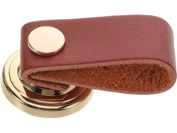 Puxador De Cômoda Frcolor Com Furo Único, Em Couro Sintético E Metal, Elegante E Moderno, Para Gaveta De Armário E
