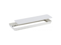 Molde de hojalata rectangular con fondo extraíble - acanalado