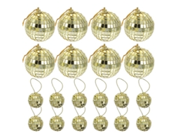 24Pcs Bolas de Espelho de Discoteca de Natal ALLINLESS
