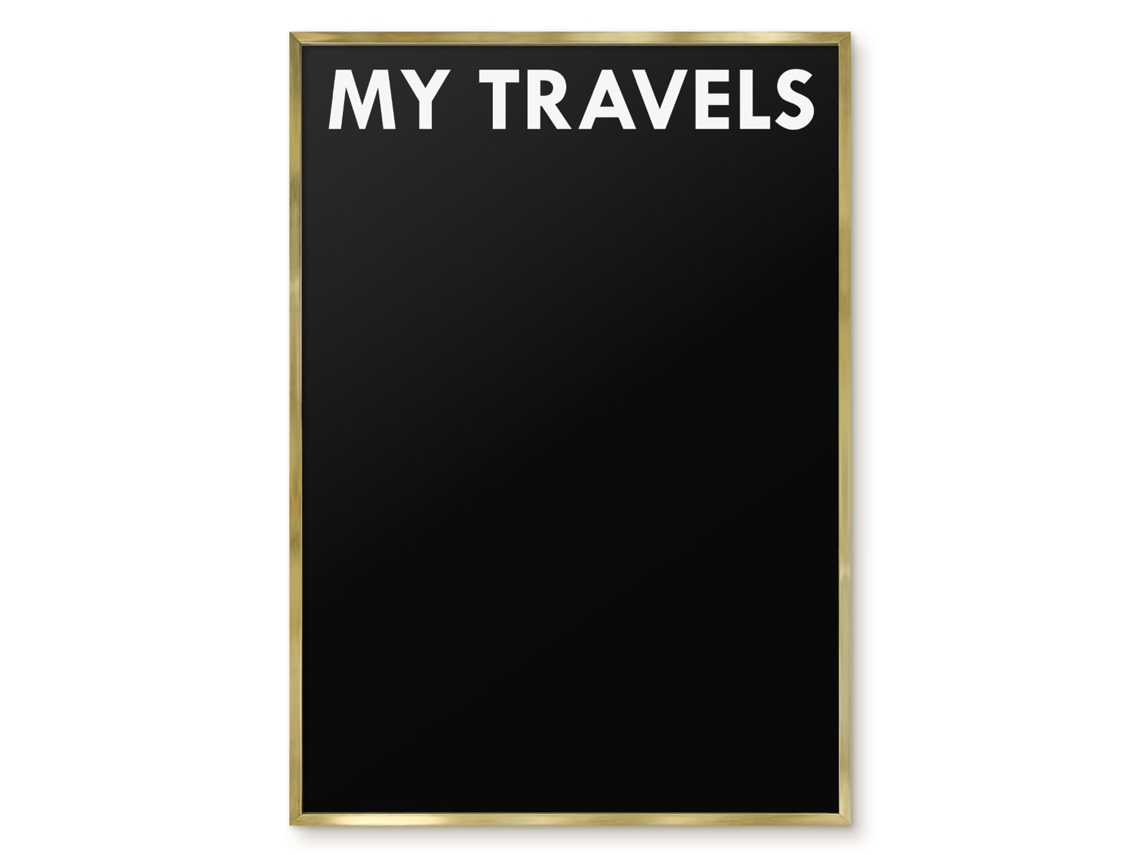Magnetic Glass Board My Travels For The Hall Espelharte (70x100 Cm)