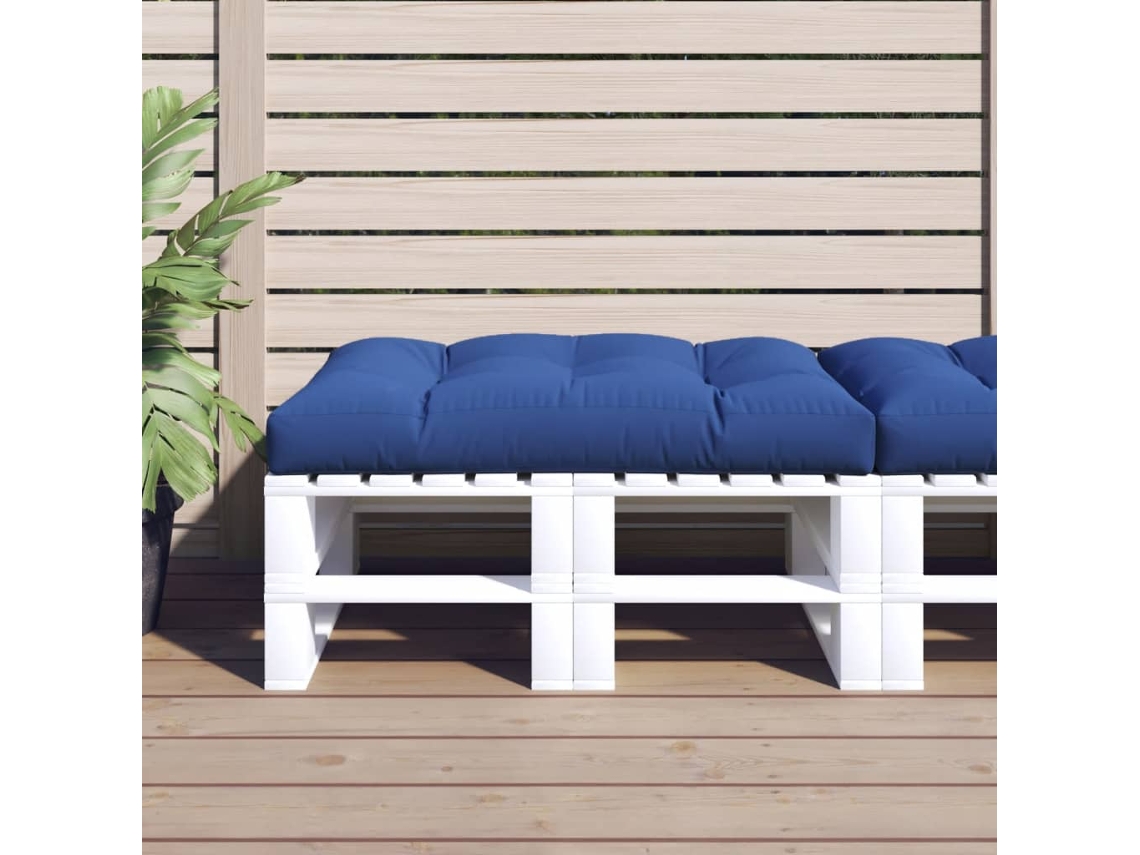 Vidaxl Almofadão Para Sofá De Paletes 120x80x12 Cm Tecido Azul Real