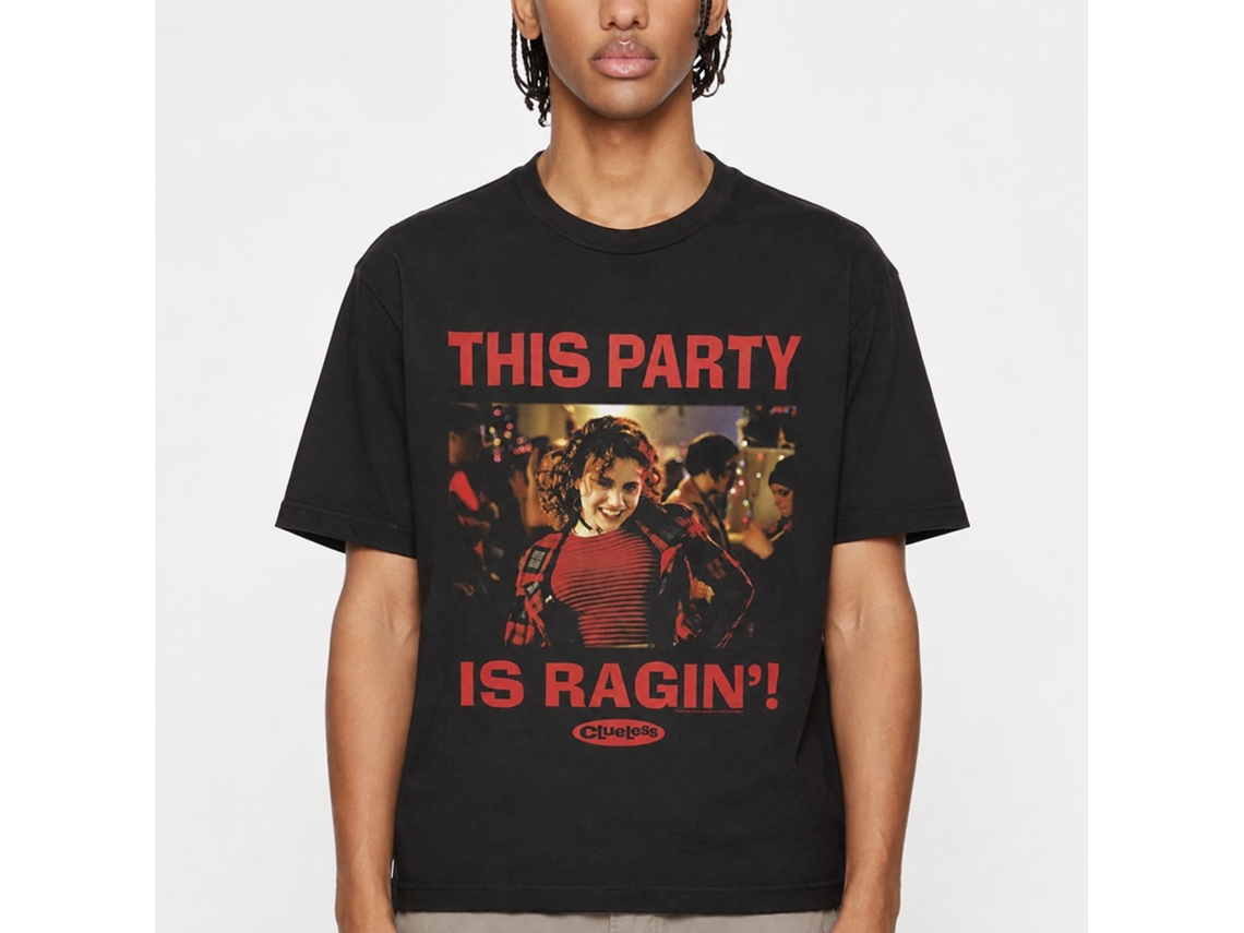 Rockinstone Clueless Party Is Ragin Black T-shirt Size:m