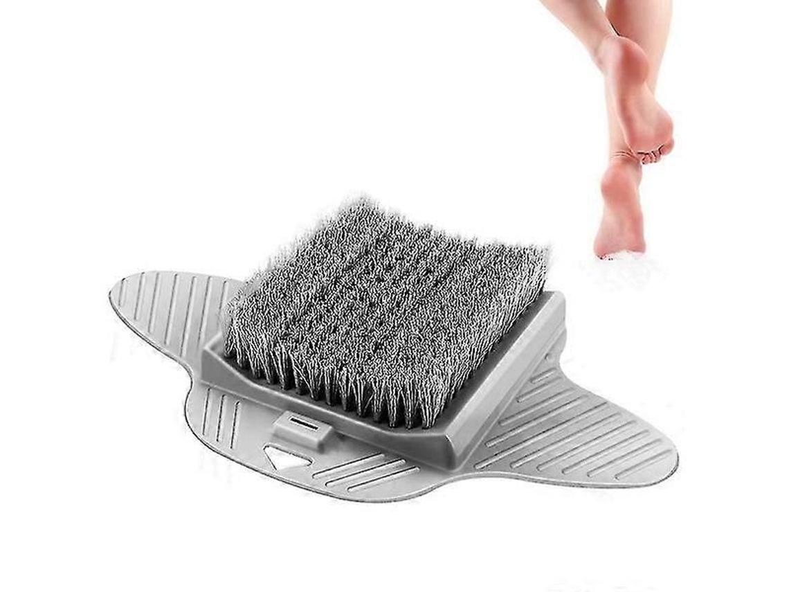 Escova De Massagem Para Os Pés Com Ventosa - Cinza