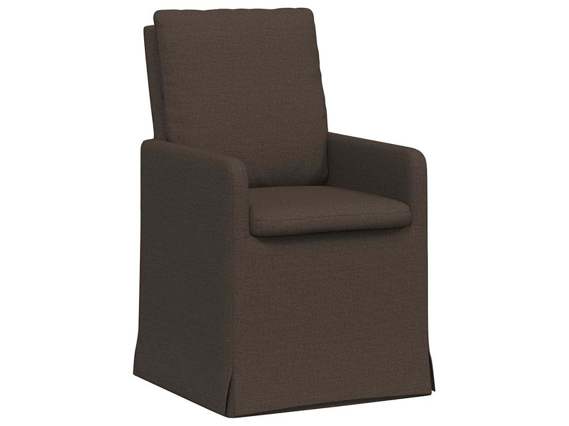 Conjunto de 2 Cadeiras de Jantar Cinzento Escuro em Linho MAISON EXCLUSIVE (57x67x98 cm)