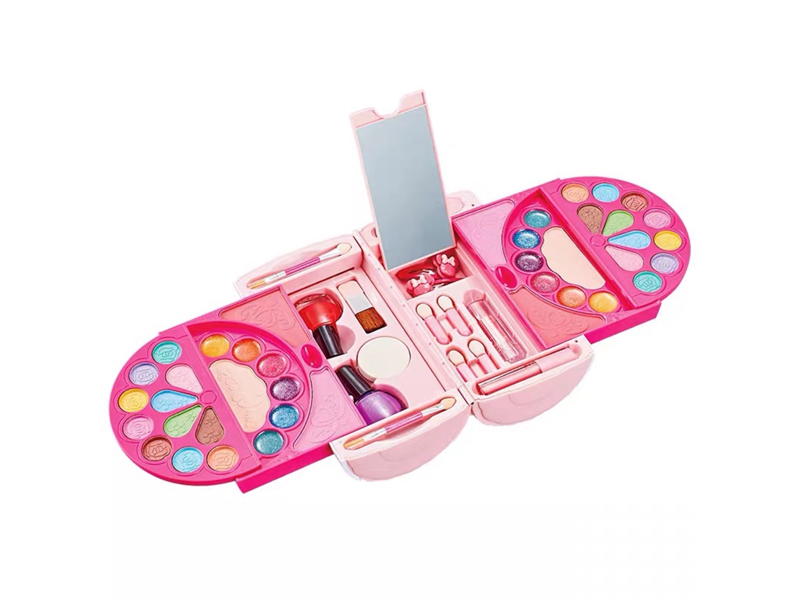 Ats conjunto de Maquiagem para Meninas e Meninos Simulação Alto Seguro Brinquedo Maquiagem Rosa