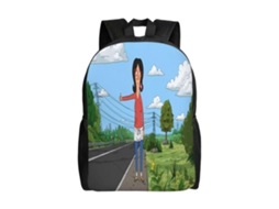 Mochila Bob's Burgers W317 Para Estudantes, Resistente E Leve, Impermeável E Com Alça De Ombro Respirável J317