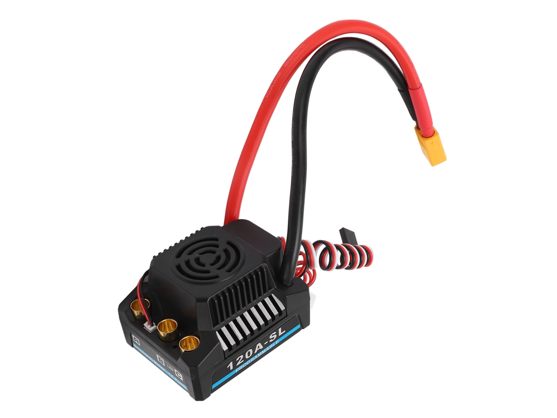 Controlador De Velocidad Esc Brushless 120a Impermeável E Proibido A Poeira Com Bec 5.8v 5a Para Carro Caminhão Rc 1:8